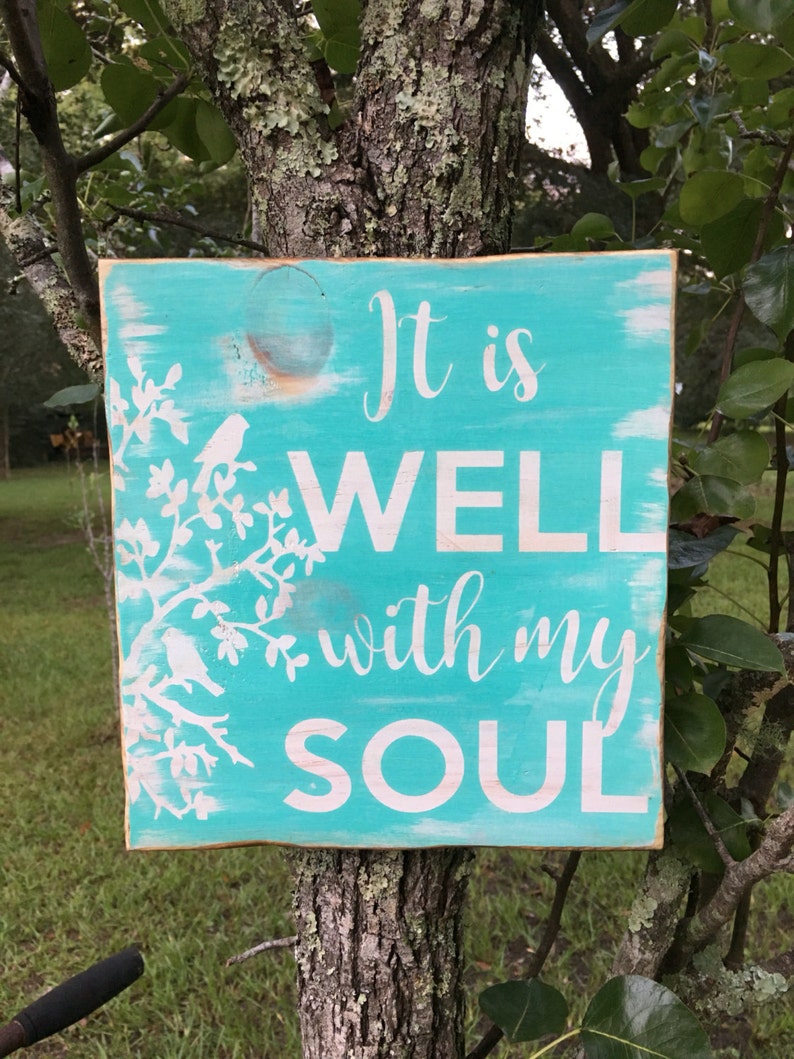 It is Well with with my Soul wood sign Etsy