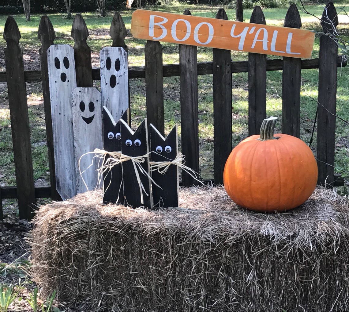 Boo Y'all Horizontal Wood Sign - Etsy