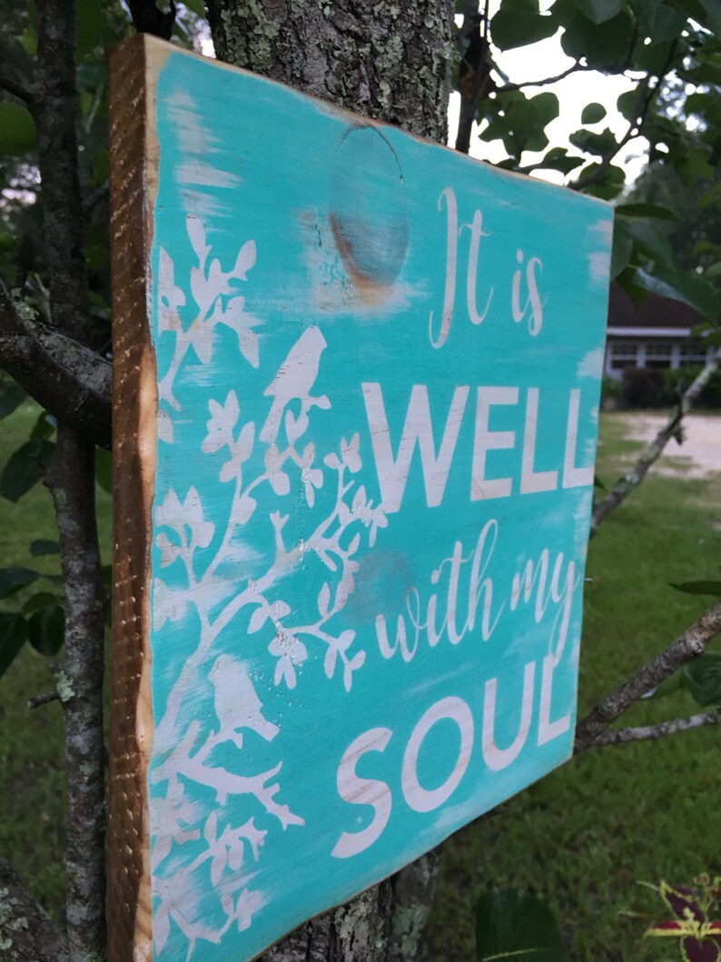 It is Well with with my Soul wood sign Etsy