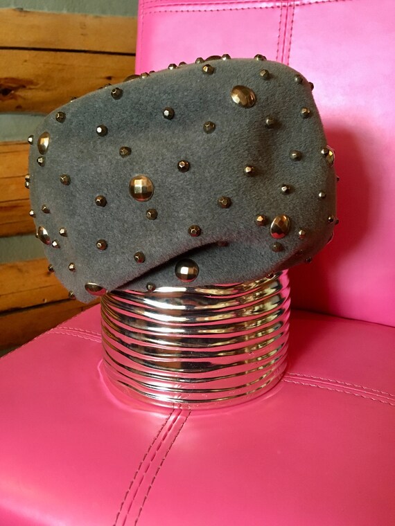 1950s Veeda Louisa Hat. Gray Felt - Etsy display picture 2
