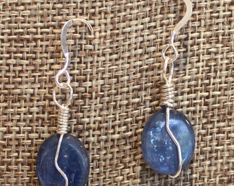 2 styles of Kyanite earrings / kyanite & sterling earrings/ blue stone earrings / dangle earrings