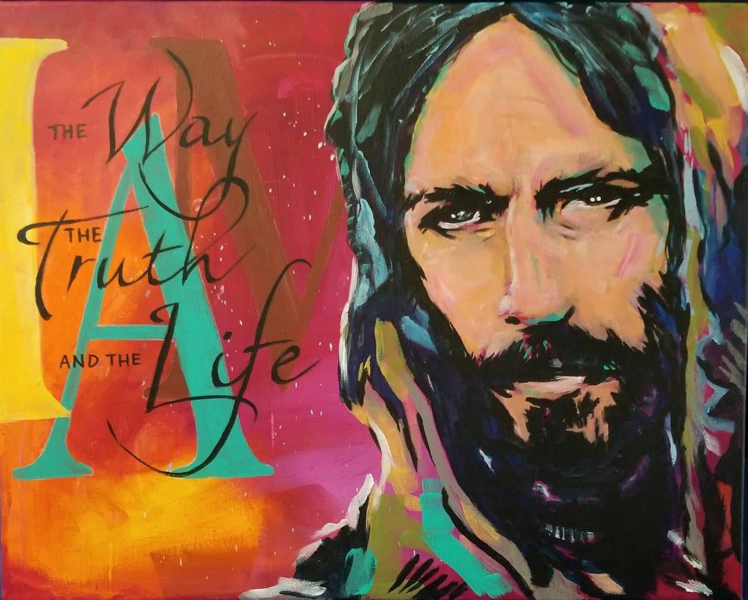 Jesus Christ Pop Art Acrylic Painting God Son Saviour Lord Etsy