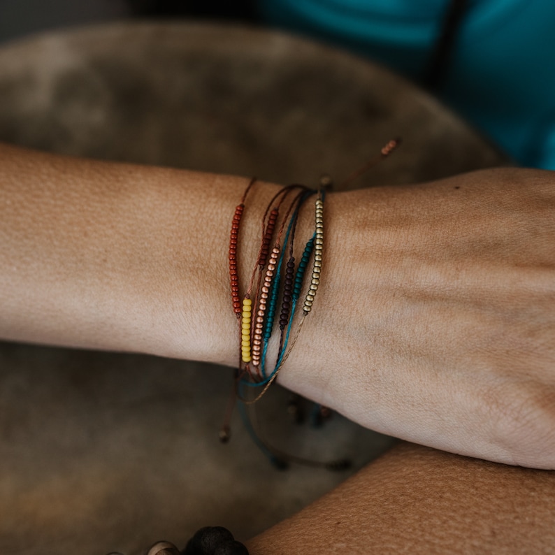 tiny beaded friendship bracelets dainty stacking beach bracelets image 3