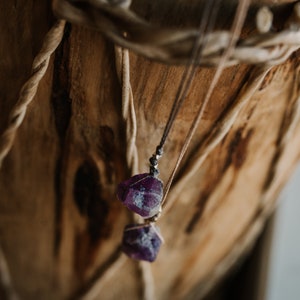 amethyst necklace | healing crystal necklace | minimalist necklace | boho necklace