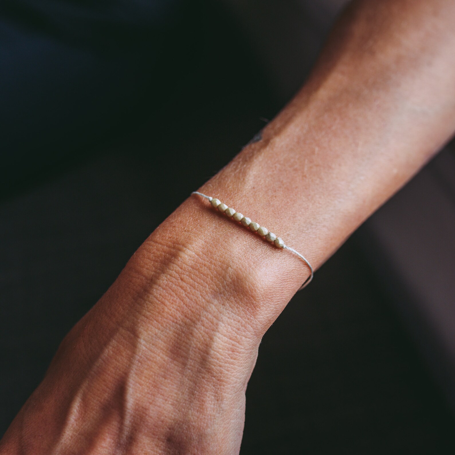 Dainty Stacking Bracelets Adjustable Silk Bracelets Neutral Layering