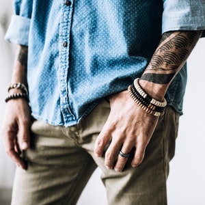 mens meditation bracelets | mens yoga bracelets | unisex bracelets | 8mm rondelle wood bead bracelets