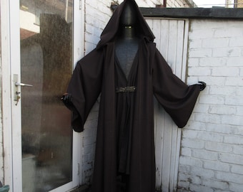 Star Wars Jedi Obi robe brown wool costume Cosplay, Ren Faire robe up to 3XL