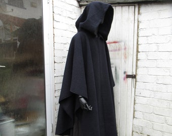 Boiled wool cape winter warm pure wool Navy, burgundy ,olive and more colours