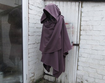 Wrap ruana hooded cape hooded large shawl, robe Warm oversized cape many colours Wool Blend warm wrap Handmade by Maria