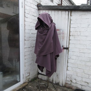 Wrap ruana hooded cape hooded large shawl, robe Warm oversized cape many colours Vegan Wool warm wrap Handmade by Maria