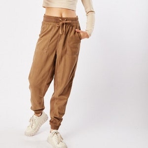 PLus size cargo trousers elasticated waistband Regular and plus size up to UK 22 few colours Comfortable summer trousers