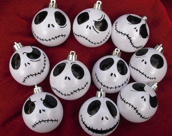 jack skellington baubles ornaments iris white nightmare before christmas home christmas tree decoration gift hand painted set of 12 - Jack Skeleton Christmas Decorations jack skellington baubles ornaments iris white nightmare before christmas home christmas tree decoration gift hand painted set of 12 - Jack Skeleton Christmas Decorations