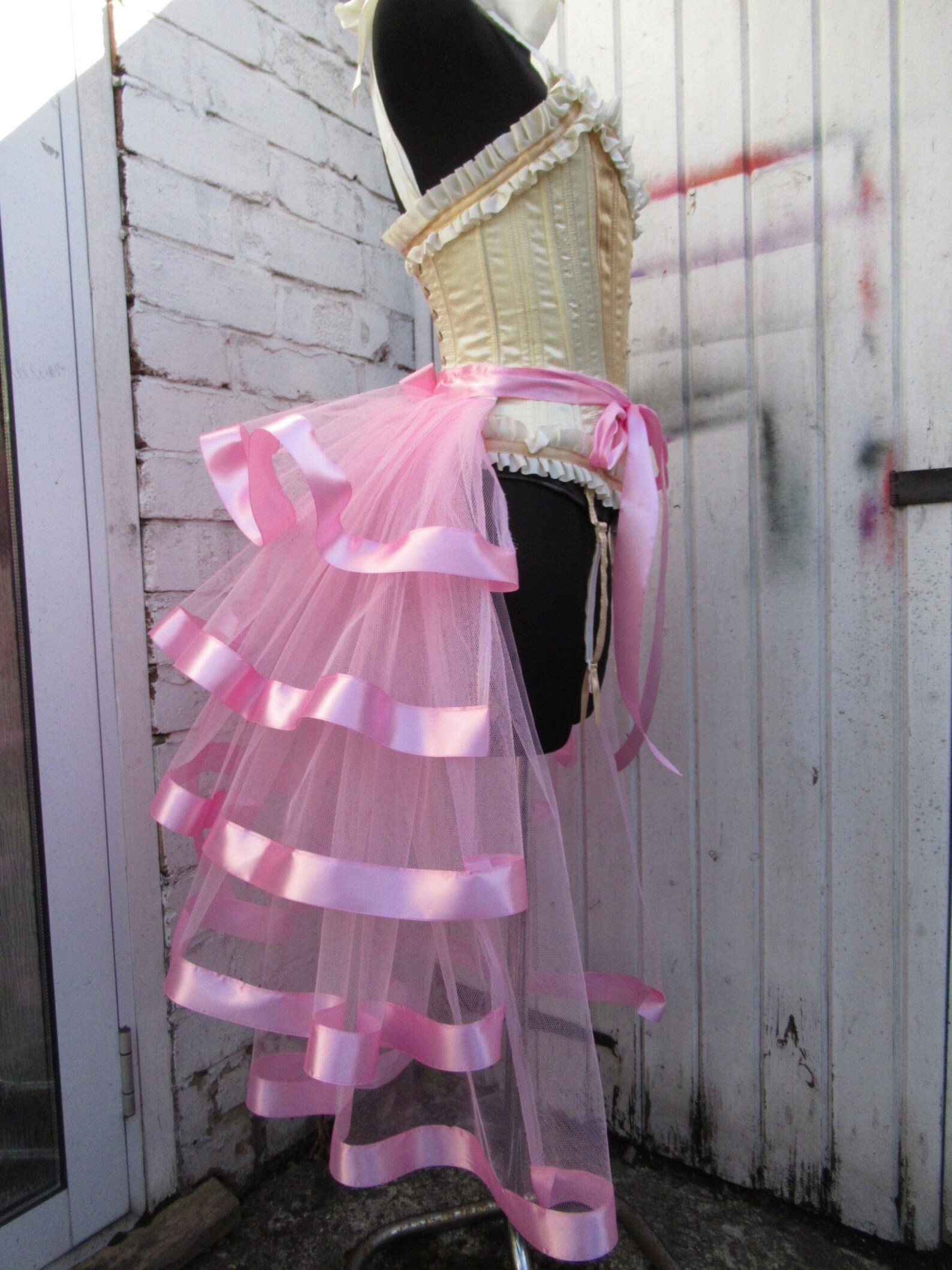 Light pink Tulle Bustle skirt Overskirt all colours Etsy