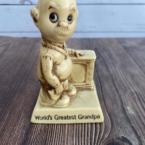 World’s Greatest Grandpa R & W Berries Co’s Vtg Resin Figurine 1975 Made In USA