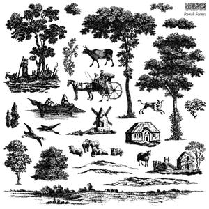 Rural Scenes - IOD Decor Stamp - Retired Feb 2025