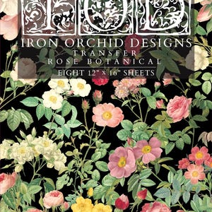 Rose Botanical - IOD Transfer