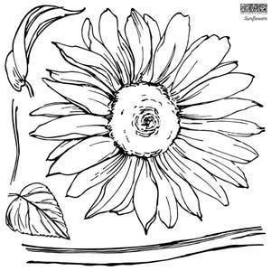 Sunflowers 12x12 IOD Stamp