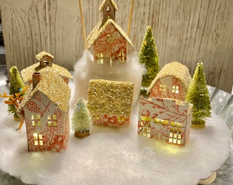Kit de Casas Putz I Kit de Mini Pueblo - Permite construir 6 casas