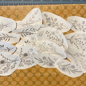 Stick and Stitch Embroidery Floral Pairs Pattern