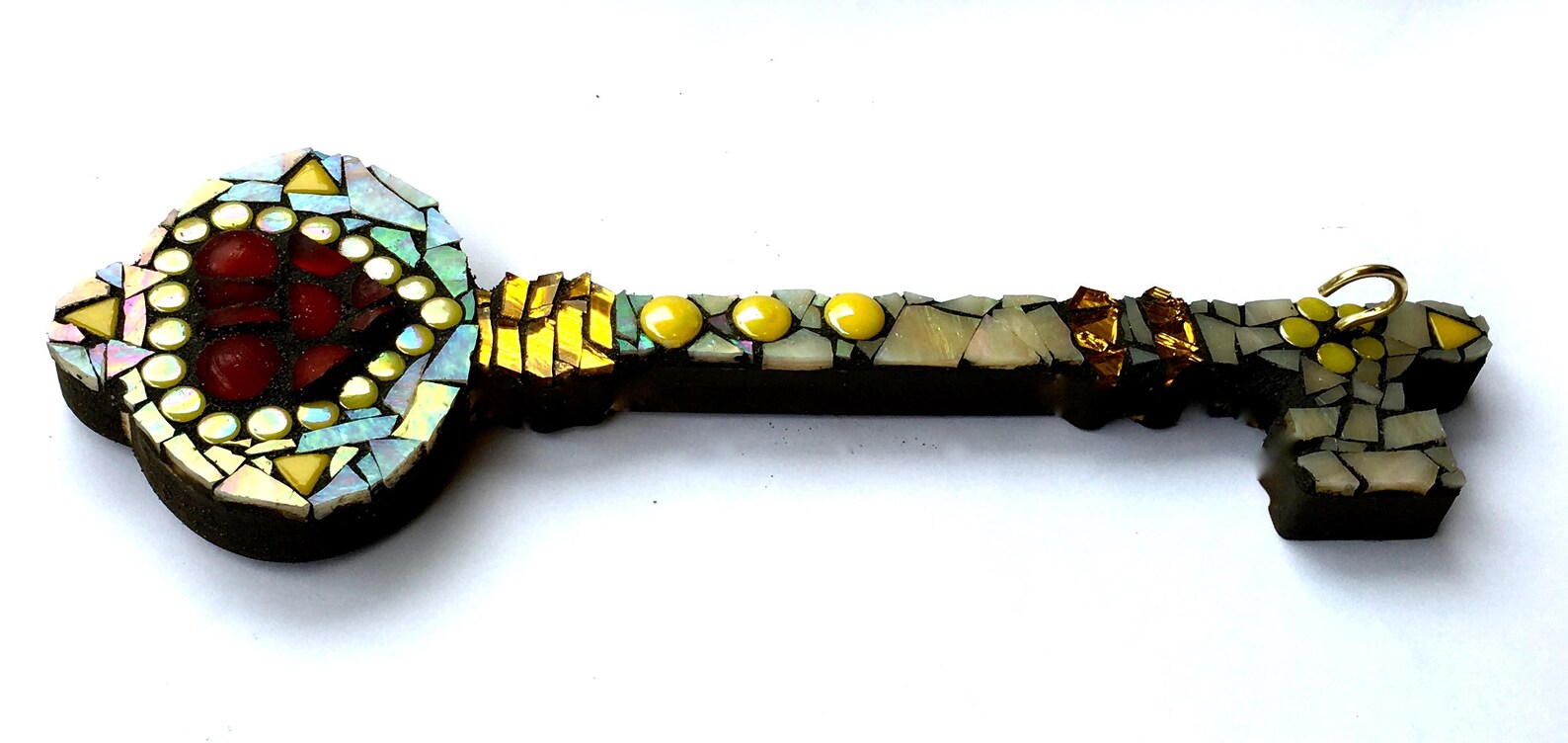 Mosaic Key Holder Gold Functional Artwork Mixed Media Art Etsy