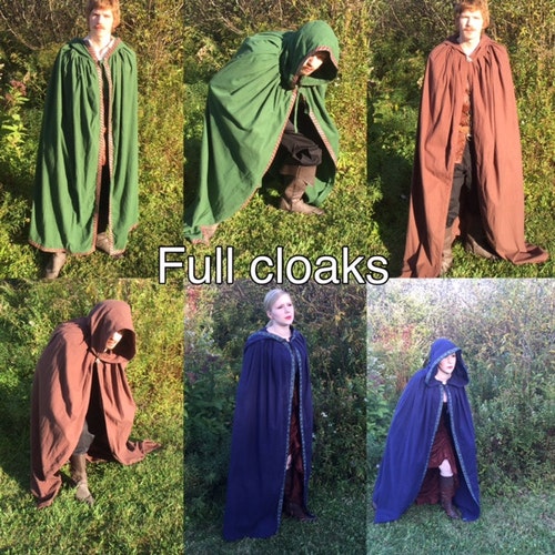 Dark Grey Long Cloak Full Circle Fleece Medieval Renaissance | Etsy