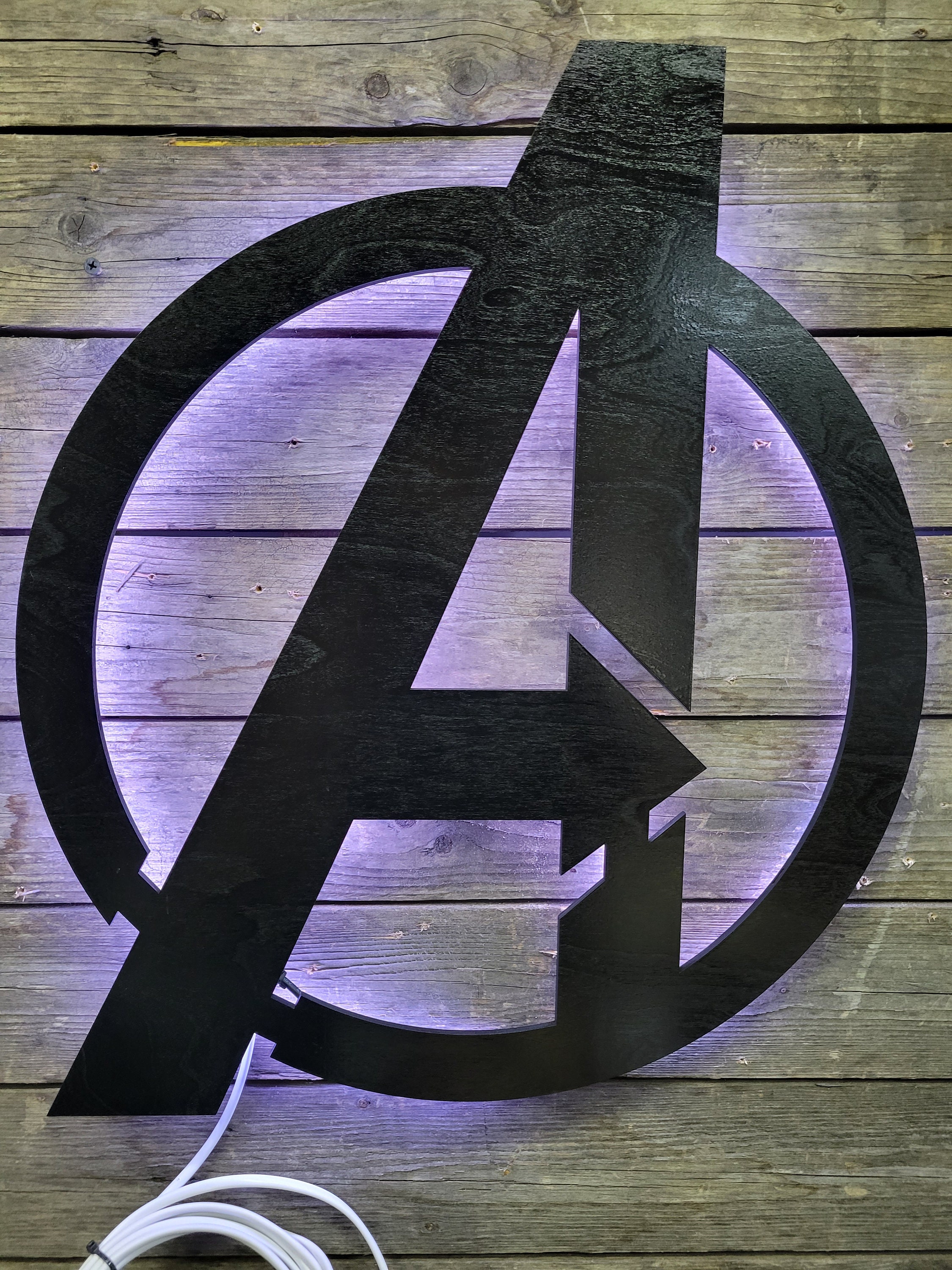 Marvel Led Sign The Avengers LED Neon Sign Wall Art. Marvel Comic Gameroom Backlit Logo ...