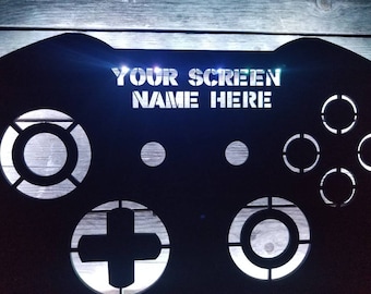 XBOX inspired Game Controller Back lit sign, Personalized!  Game Room Decor, Wall Art, Video Game Art, RGB Color Changing Led w/ Remote