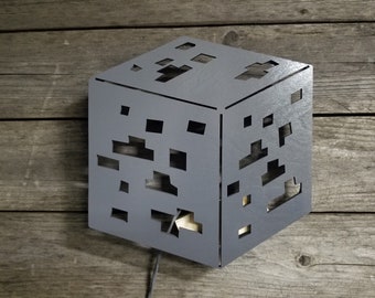 Minecraft Diamond Ore Wall Night Light, Wall Art, Mine Craft Video Game Art, Game Room Decor, Sign, Birthday Gift
