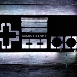 NES Nintendo Entertainment System Controller. NES inspired wall art for your video game room or Mancave