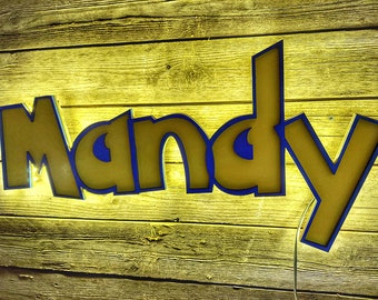 Personalized Pokemon inspired name / Screen Name custom LED Sign, Pokemon Go Video Game Art, Game Room Décor, Sign