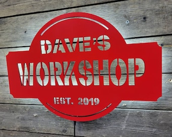 Custom LED Garage Sign, Personalized Workshop Decor