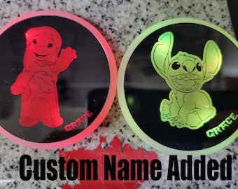 Personalized Stitch LED Night Light, Lilo & Stitch Coaster