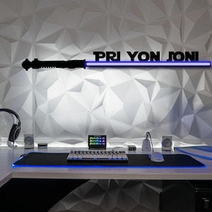 Lightsaber sign with custom name & neon light Star Wars Darth Vader Obi Wan Luke Skywalker lightsabers