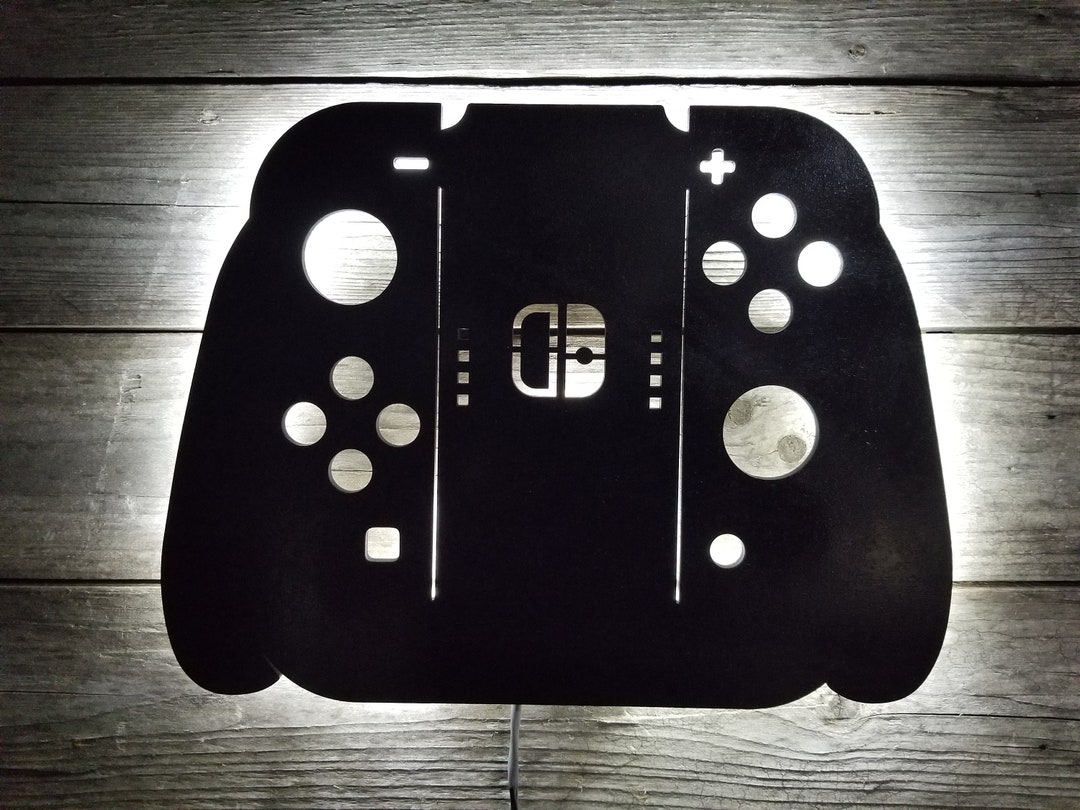 任天堂看板 🎮 Nintendo Switch Logo Sign – CNC Engraved Wood Wall Art