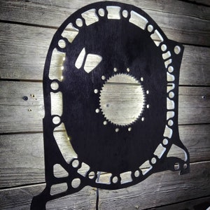 Mazda RX7 Neon Sign, rotary engine housing, rotor housing, 13B LED lit sign. Bridge Port Housing