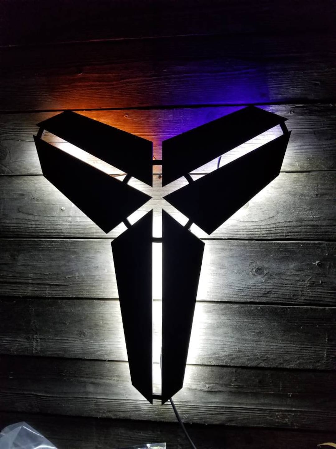 Kobe Bryant Logo Kobe Ad Neon Kobe Bryant Mamba Inspired Wall Art