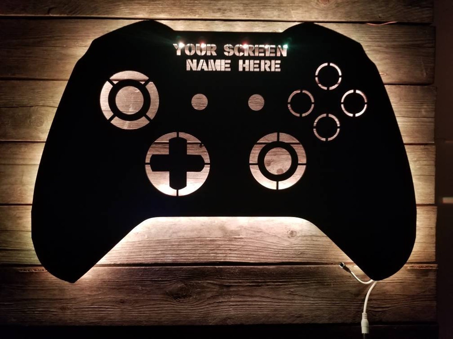 XBOX Inspired Game Controller Back Lit Sign, Personalized! Game Room ...