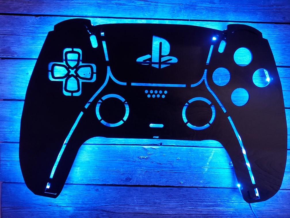 Playstation 5 Game Controller Letrero retroiluminado, Arte de pared, Arte  de videojuegos, Decoración de sala de juegos, PS5 PSX Ps2 Ps3 Ps4 Rgb Color  Changing Led con control remoto