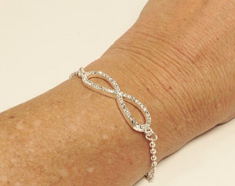 Silver Infinity Bracelet SP 00030, Wedding Jewelry,