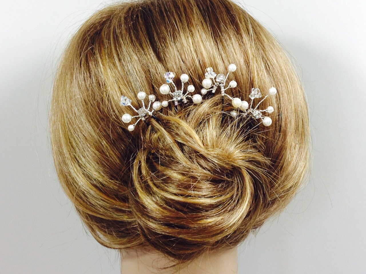 Bridal Hair Pins Set of 4 Wedding Hair Accessories Etsy