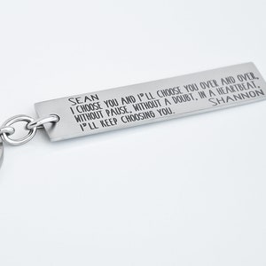 Porte-clés de haute qualité, vous touche chaîne, chaîne de clé anniversaire, porte-clé pour la femme ou le mari, cadeau pour femme, cadeau d’anniversaire de mariage choisir