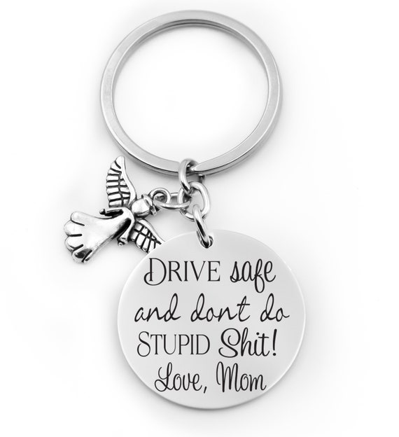 Custom Don't Do Stupid Shit Keychain, Son, Daughter Gift, Christmas,  Birthday, Stainless Steel
