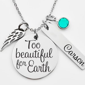 memorial necklace, rememberance necklace,