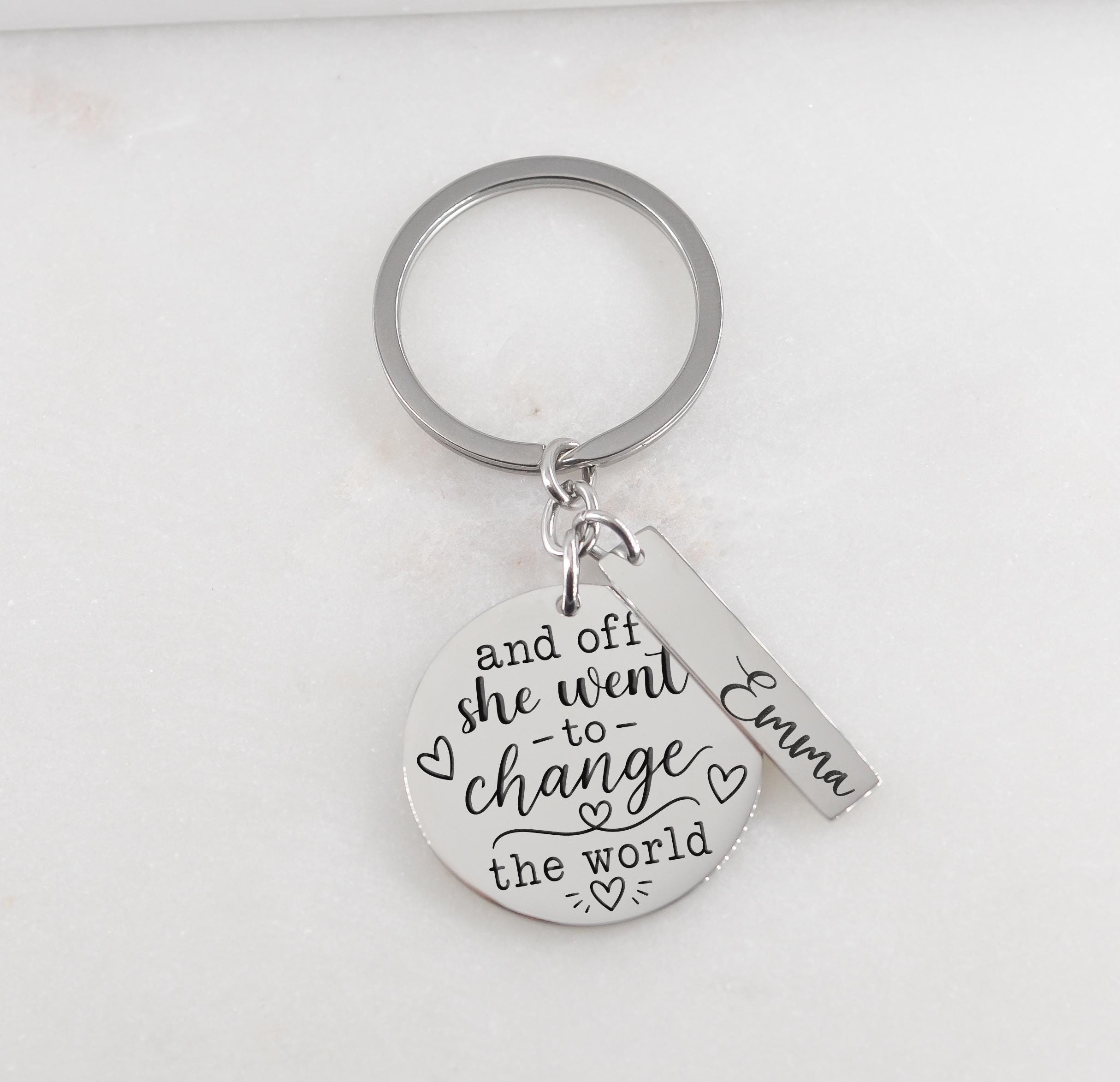 Keychain Class Gift Personalized Graduation Keychain Class of 2026, and off She Went to ...