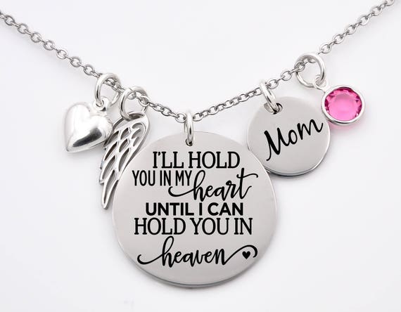 I will hold you in my heart until i hold you in heaven necklace best sale