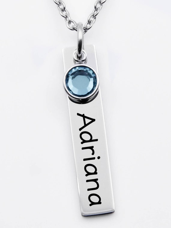 Stainless Steel Personalized Necklace, Tag Necklace With Name and