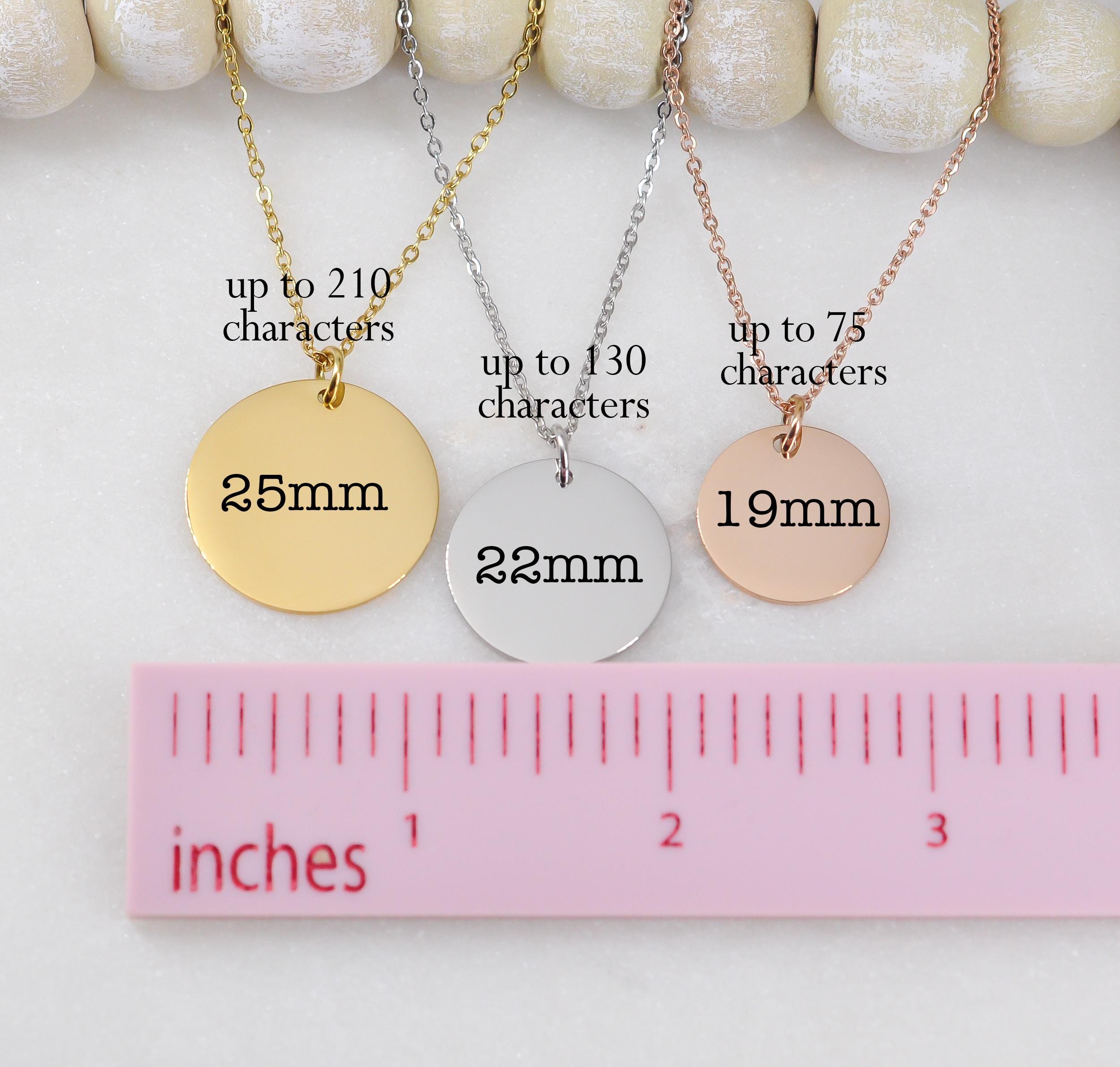 Your Custom Quote Disc Necklace – Personalized Verse, Mantra, Saying or ...