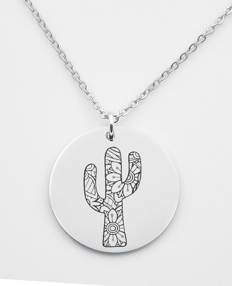 High Quality Necklace Cactus Flower Stainless Steel Necklace Etsy