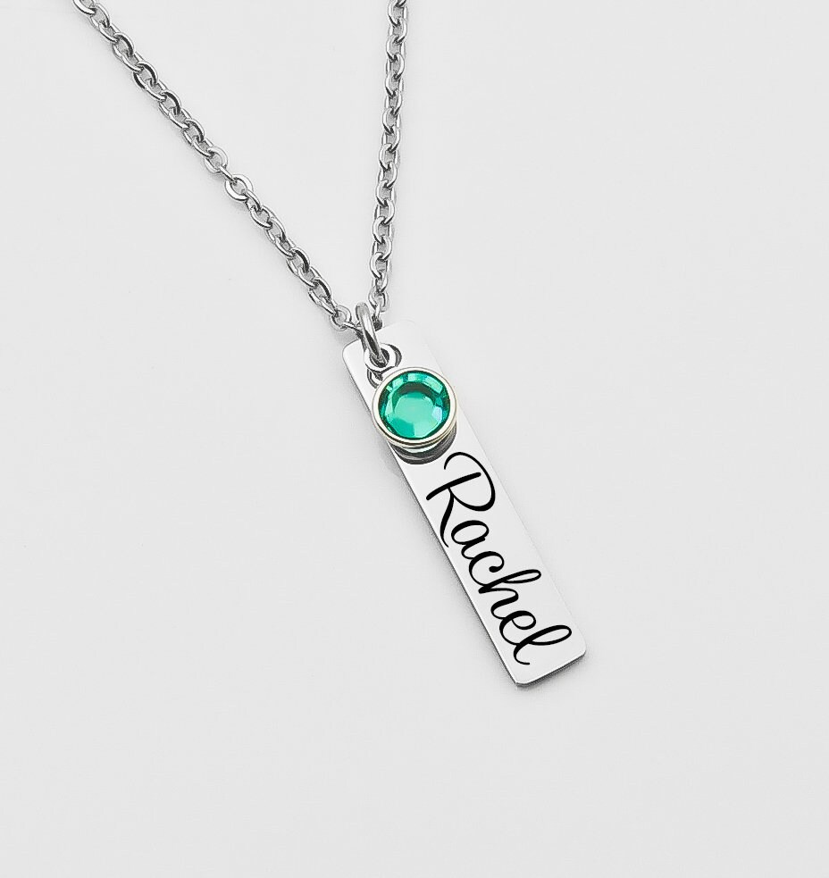 Personalized Necklace Tag Necklace With Names Mothers Etsy