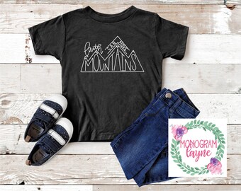 Faith Can Move Mountains Toddler and Baby Shirt - Faith Can Move Mountains Shirt - Faith Shirt - Monogram Layne